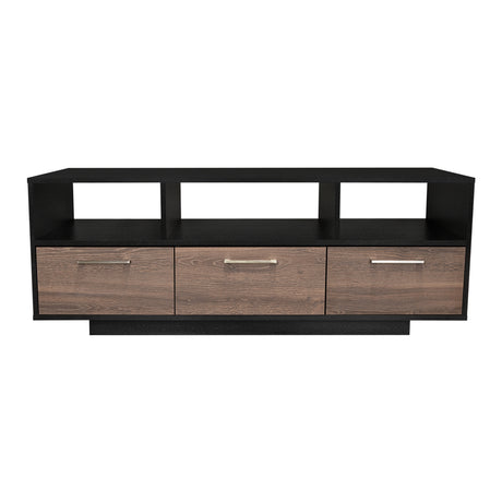 Rack de TV Wema Wengue 130x49cm Para TV Hasta 58 Pulgadas con Tres Cajones - Muebles de TV | Bylmo