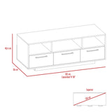 Rack de TV Wema Wengue 130x49cm Para TV Hasta 58 Pulgadas con Tres Cajones - Muebles de TV | Bylmo