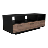 Rack de TV Wema Wengue 130x49cm Para TV Hasta 58 Pulgadas con Tres Cajones - Muebles de TV | Bylmo