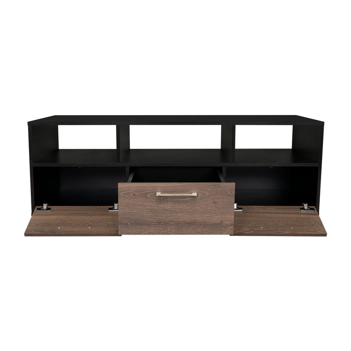 Rack de TV Wema Wengue 130x49cm Para TV Hasta 58 Pulgadas con Tres Cajones - Muebles de TV | Bylmo