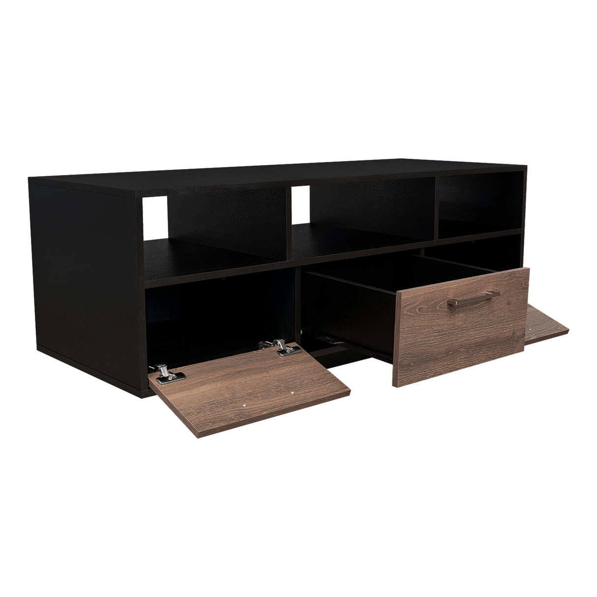 Rack de TV Wema Wengue 130x49cm Para TV Hasta 58 Pulgadas con Tres Cajones - Muebles de TV | Bylmo