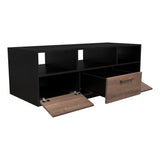 Rack de TV Wema Wengue 130x49cm Para TV Hasta 58 Pulgadas con Tres Cajones - Muebles de TV | Bylmo