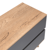 Rack de TV Salem Macadamia 158x60cm Para TV Hasta 65 Pulgadas con Tres Cajones y con Patas - Muebles de TV | Bylmo