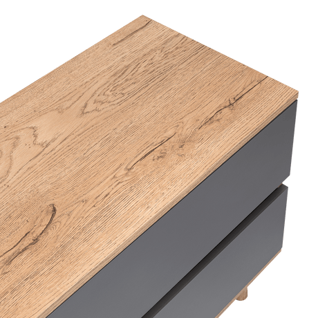 Rack de TV Salem Macadamia 158x60cm Para TV Hasta 65 Pulgadas con Tres Cajones y con Patas - Muebles de TV | Bylmo