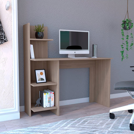 Escritorio Vilna Bardolino 120x121cm sin Cajones y con Organizador de Libros - Escritorios | Bylmo