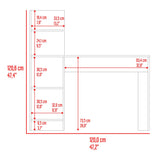 Escritorio Vilna Bardolino 120x121cm sin Cajones y con Organizador de Libros - Escritorios | Bylmo