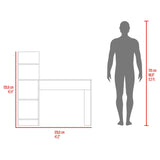 Escritorio Vilna Bardolino 120x121cm sin Cajones y con Organizador de Libros - Escritorios | Bylmo