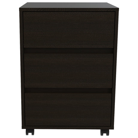 Cajonera Office Wengue 46.4x66cm De Tres Hileras con Tres Cajones - CAJONERAS Y COMODAS | Bylmo