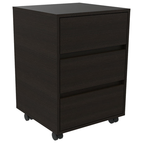 Cajonera Office Wengue 46.4x66cm De Tres Hileras con Tres Cajones - CAJONERAS Y COMODAS | Bylmo