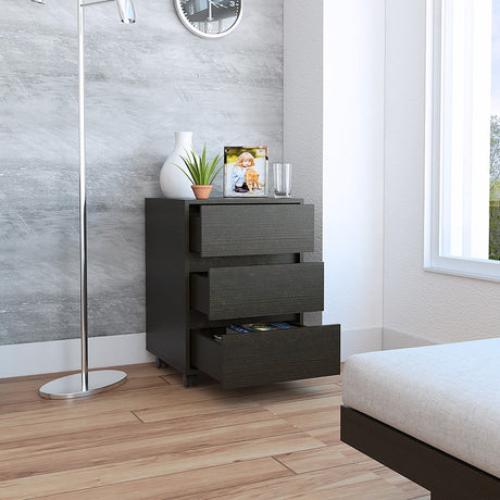 Cajonera Office Wengue 46.4x66cm De Tres Hileras con Tres Cajones - CAJONERAS Y COMODAS | Bylmo