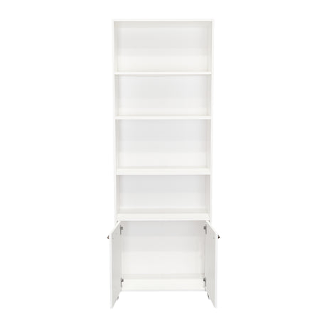 Biblioteca Lisa Plus Blanco 63x180cm Rectangular con Cinco Compartimientos y Tres Entrepaños - BIBLIOTECAS Y ESTANTERIAS | Bylmo