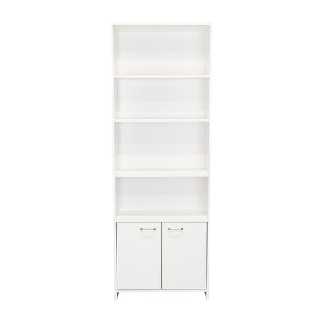 Biblioteca Lisa Plus Blanco 63x180cm Rectangular con Cinco Compartimientos y Tres Entrepaños - BIBLIOTECAS Y ESTANTERIAS | Bylmo