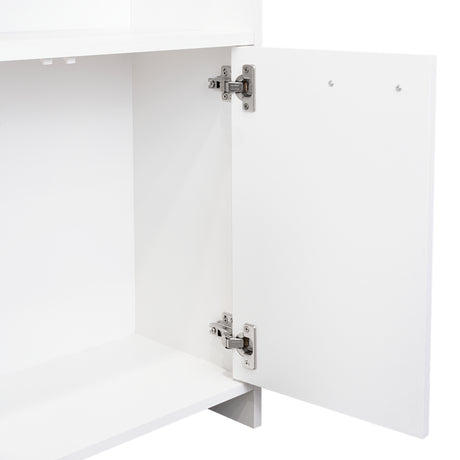 Biblioteca Lisa Plus Blanco 63x180cm Rectangular con Cinco Compartimientos y Tres Entrepaños - BIBLIOTECAS Y ESTANTERIAS | Bylmo