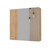 Gabinete de Baño Barcelona Miel 60x60cm Rectangular con Espejo y con Dos Puertas - GABINETES DE BANHO | Bylmo