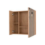 Gabinete de Baño Barcelona Miel 60x60cm Rectangular con Espejo y con Dos Puertas - GABINETES DE BANHO | Bylmo