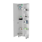 Mueble Esquinero Urano Blanco 51.2x158cm con Siete Entrepaños - OTROS MUEBLES PARA BANHO | Bylmo