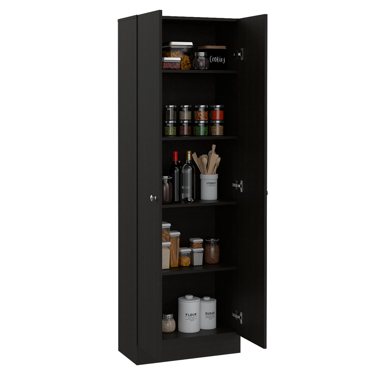 Alacena Wengue 60x180.6cm con Dos Puertas - ALACENAS Y MUEBLES MICROONDAS | Bylmo