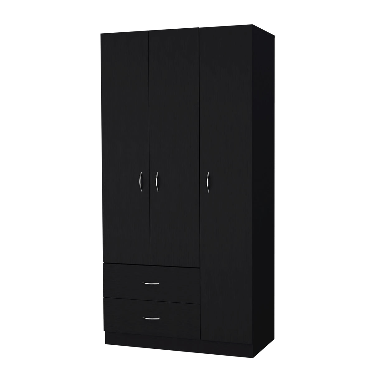 Closet Austral Wengue 90x180cm con Tres Puertas y con Dos Cajones - CLOSETS | Bylmo