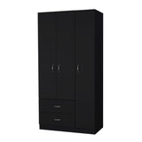 Closet Austral Wengue 90x180cm con Tres Puertas y con Dos Cajones - CLOSETS | Bylmo