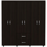 Closet Bariloche Wengue 170.3x180cm con Seis Puertas y con Dos Cajones - CLOSETS | Bylmo