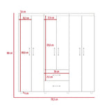 Closet Bariloche Wengue 170.3x180cm con Seis Puertas y con Dos Cajones - CLOSETS | Bylmo
