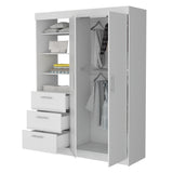 Armario para Ropa Kenya Blanco 150x200.75cm con Dos Puertas y con Tres Cajones - CLOSETS | Bylmo
