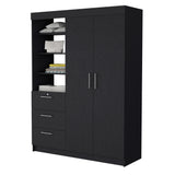 Armario para Ropa Kenya Wengue 150x200.75cm con Dos Puertas y con Tres Cajones - CLOSETS | Bylmo