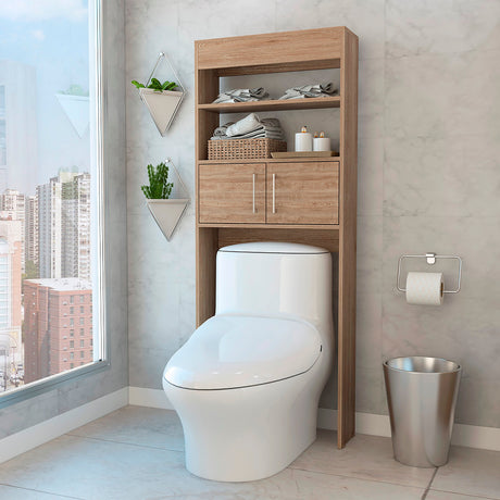 Ahorrador de Espacio para Baño Madrid Miel 62.4x160cm sin Cajones y con Un Entrepaño - OTROS MUEBLES PARA BANHO | Bylmo