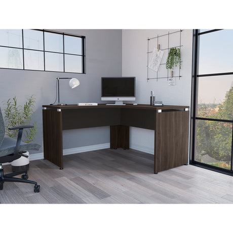 Escritorio en L Home Office Milan y Wengue 140x75cm sin Cajones - ESCRITORIOS | Bylmo