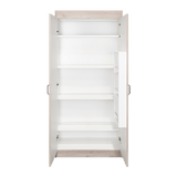 Alacena Varese Ceniza 70x161cm con Dos Puertas - Alacenas y Muebles Microondas | Bylmo