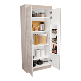 Alacena Varese Ceniza 70x161cm con Dos Puertas - Alacenas y Muebles Microondas | Bylmo