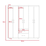Closet Bariloche Blanco Positano 170.3x180cm con Seis Puertas y con Dos Cajones - CLOSETS | Bylmo