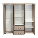 Closet Bariloche Blanco Positano 170.3x180cm con Seis Puertas y con Dos Cajones - CLOSETS | Bylmo