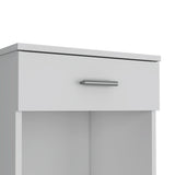 Mesa de Noche Eco Blanco 42.4x55.2cm con Un Cajón y con Un Compartimiento - MESAS DE NOCHE | Bylmo