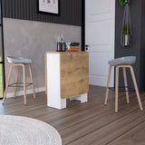 Mesa Auxiliar de Cocina Gateleg Blanco y Macadamia 60x78.6cm Plegable de Seis Puestos sin Sillas - MESAS AUXILIARES | Bylmo