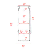 Mesa Auxiliar de Cocina Gateleg Blanco y Macadamia 60x78.6cm Plegable de Seis Puestos sin Sillas - MESAS AUXILIARES | Bylmo