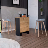 Mesa Auxiliar de Cocina Gateleg Wengue y Macadamia 60x78.6cm Rectangular Plegable de Seis Puestos - MESAS AUXILIARES | Bylmo