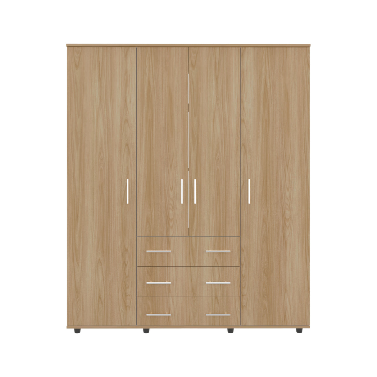 Closet Fontan Duna y Blanco 150x179cm con Cuatro Puertas y con Tres Cajones - CLOSETS | Bylmo