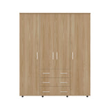 Closet Fontan Duna y Blanco 150x179cm con Cuatro Puertas y con Tres Cajones - CLOSETS | Bylmo