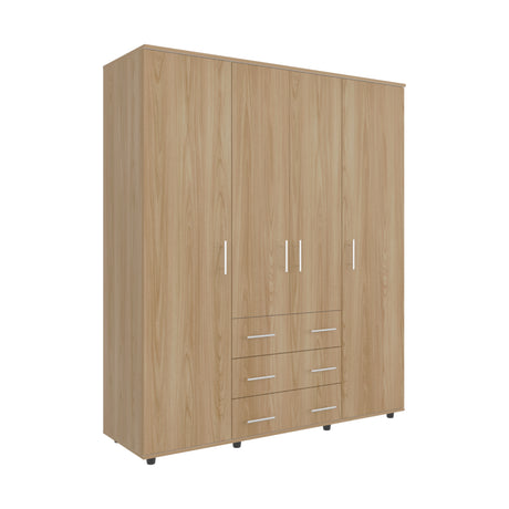 Closet Fontan Duna y Blanco 150x179cm con Cuatro Puertas y con Tres Cajones - CLOSETS | Bylmo