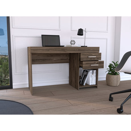 Escritorio Ibare Milan 120 cm con Dos Cajones y Entrepaños - Escritorios | Bylmo