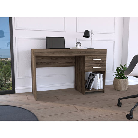 Escritorio Ibare Milan 120 cm con Dos Cajones y Entrepaños - Escritorios | Bylmo