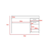 Escritorio Ibare Milan 120 cm con Dos Cajones y Entrepaños - Escritorios | Bylmo