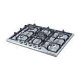 Estufa de Empotrar Challenger Plateado 76x0.1cm Para Gas Natural con Cinco Quemadores - ESTUFAS DE EMPORTRAR Y CUBIERTAS | Bylmo
