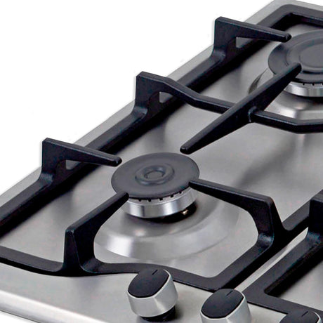 Estufa de Empotrar Challenger Plateado 76x0.1cm Para Gas Natural con Cinco Quemadores - ESTUFAS DE EMPORTRAR Y CUBIERTAS | Bylmo