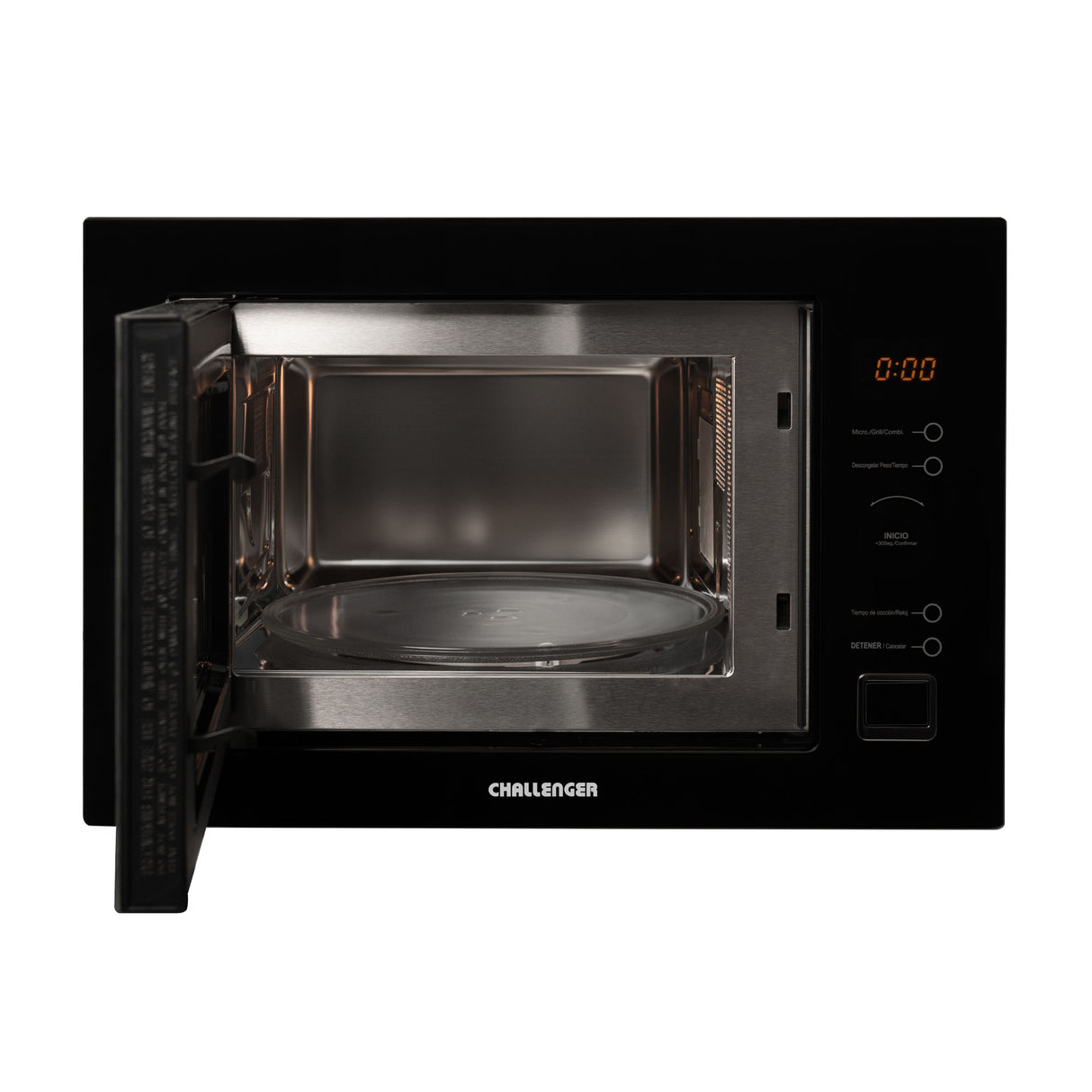Horno Microondas de Empotrar Challenger Negro 59.5x40cm 110 Voltios con Pantalla Digital y Ocho Funciones Preconfiguradas - HORNOS MICROONDAS | Bylmo