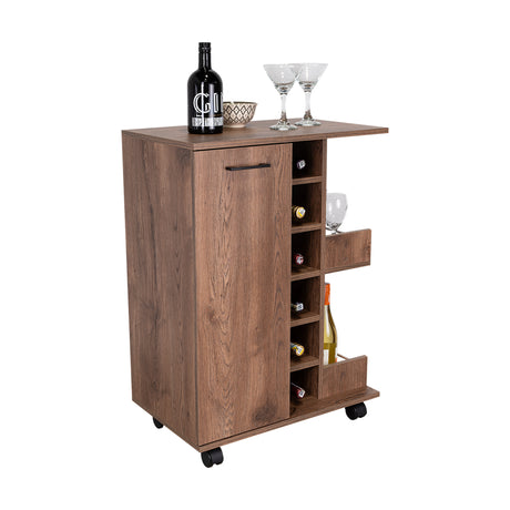 Bar Andorra Bellota 60x82cm con Un Cajón y con Seis Portabotellas - Bares | Bylmo