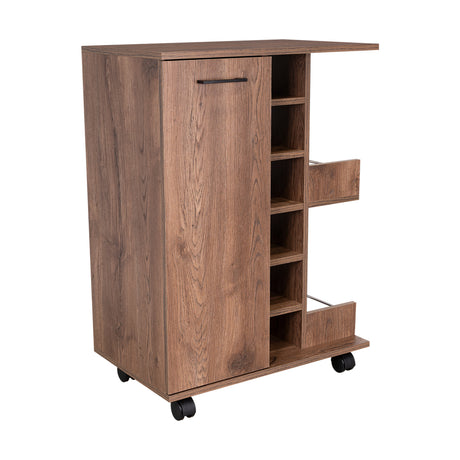 Bar Andorra Bellota 60x82cm con Un Cajón y con Seis Portabotellas - Bares | Bylmo