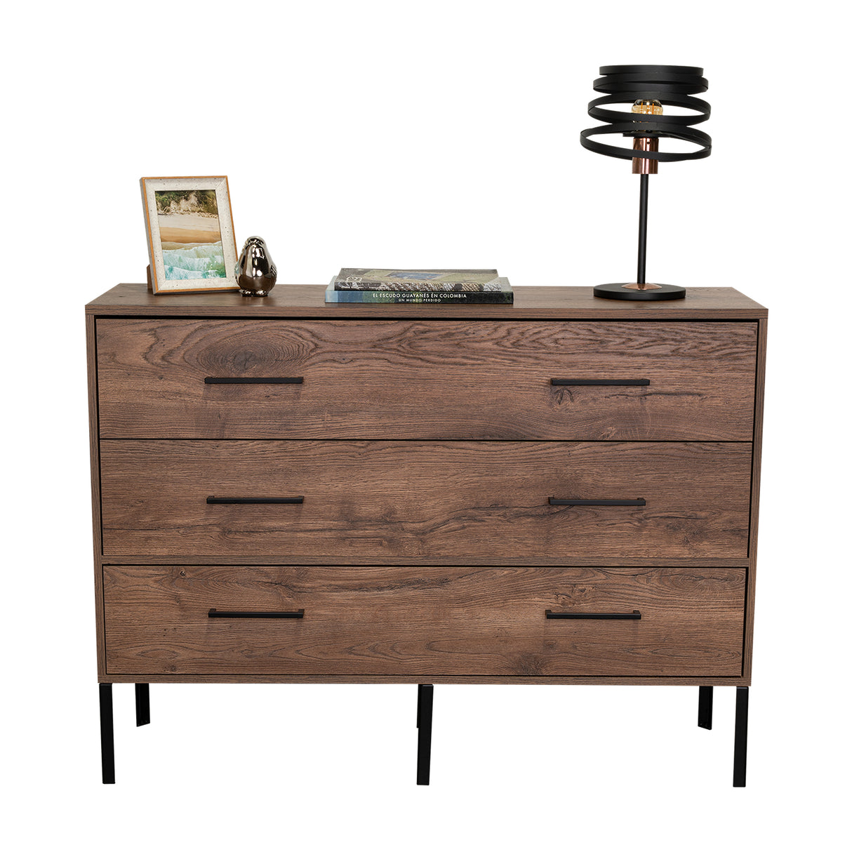 Cómoda Doble Soho S Bellota 120 cm con Dos Cajones y Una Puerta - Cajoneras y Comodas | Bylmo