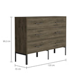 Cómoda Doble Soho S Bellota 120 cm con Dos Cajones y Una Puerta - Cajoneras y Comodas | Bylmo